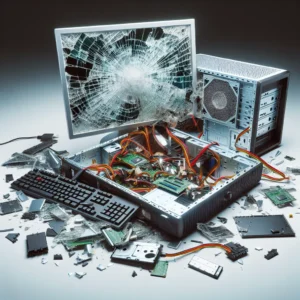 Festplatte Aus Zerstörtem PC / Unfallgerät