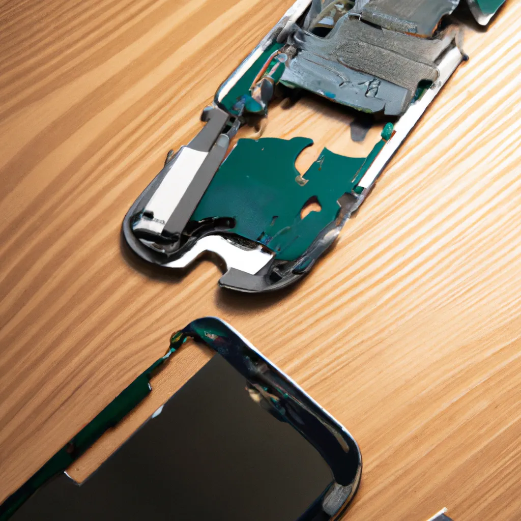 Smartphone Platine Gebrochen